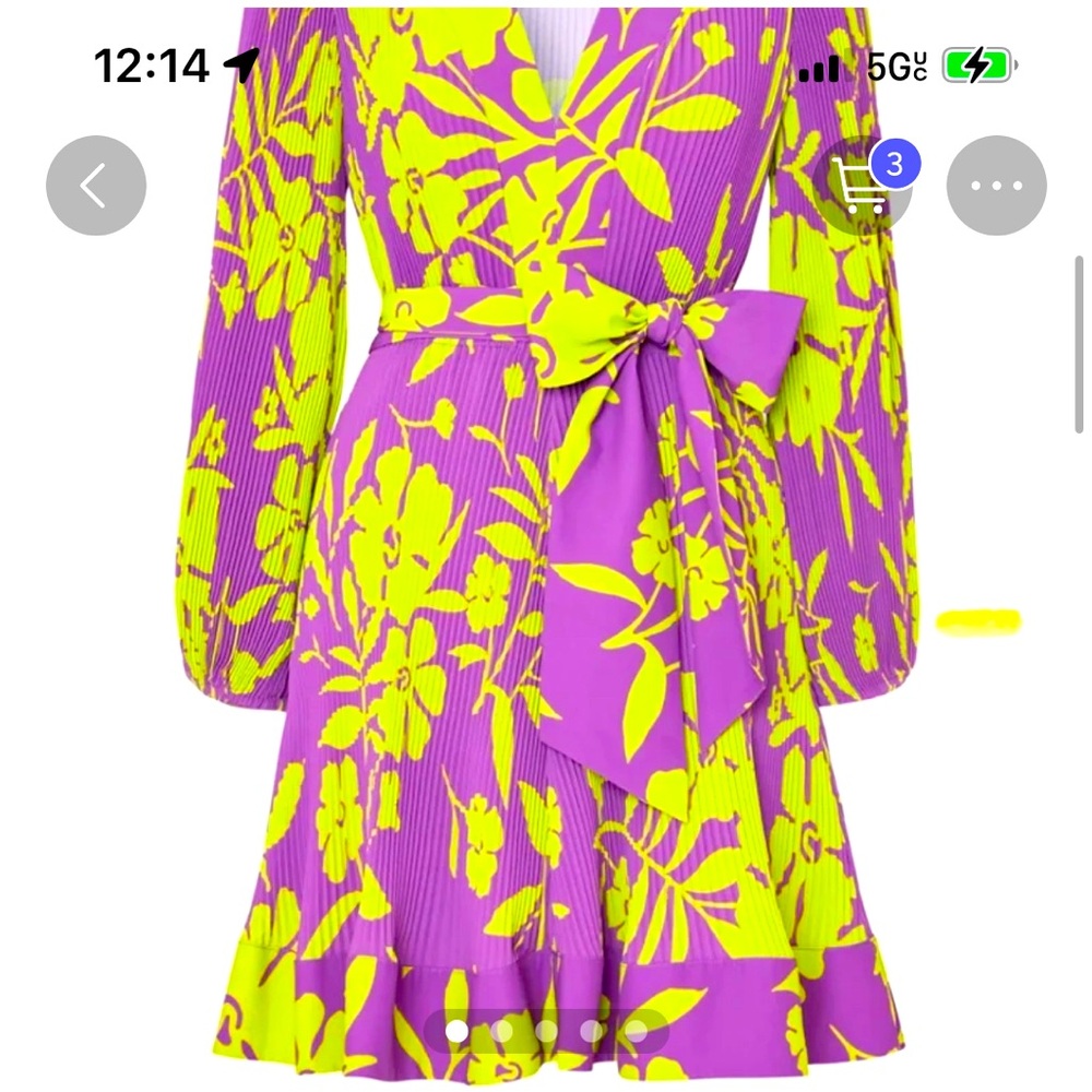 Milly NWT Pleated Liv Marigold Aroma Dress 6